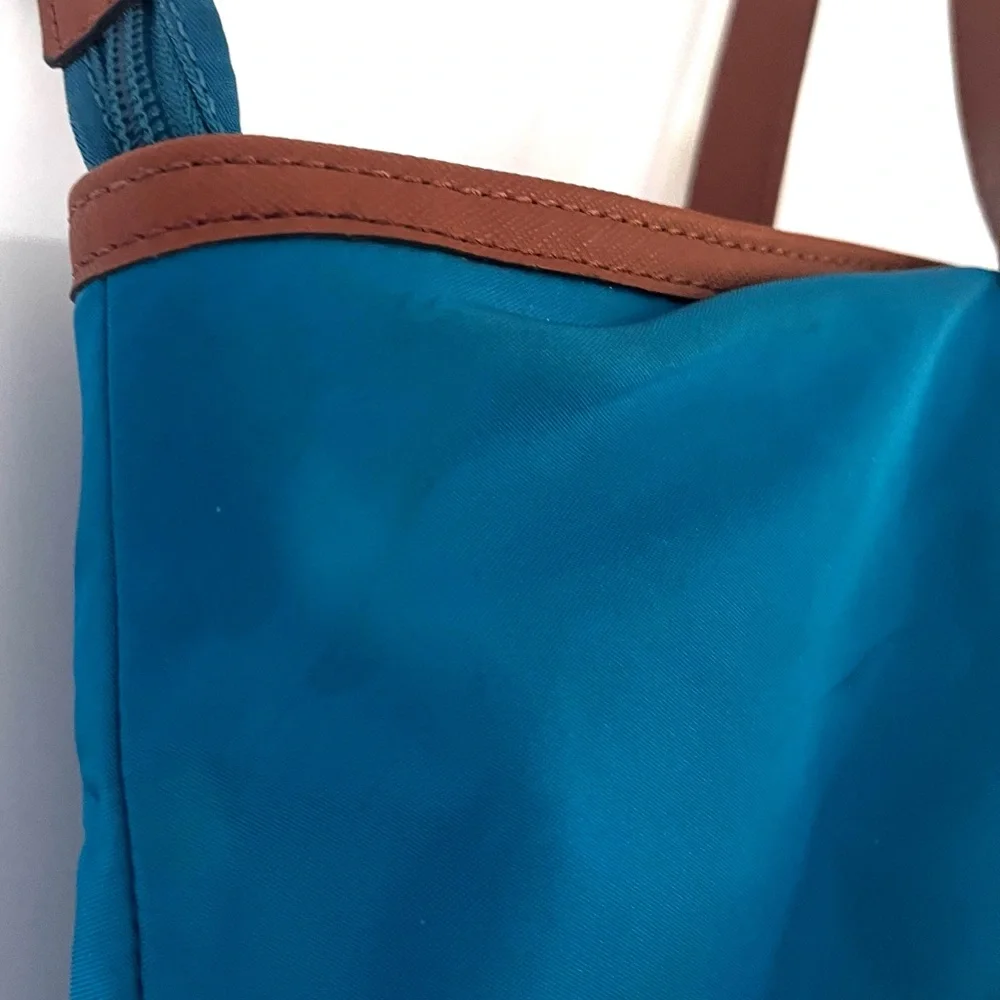 Michael Kors Kempton Aqua Nylon Large Tote Bag